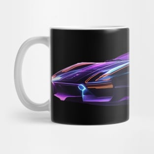 Future Neon Speedster Car - AI Art Mug